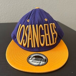 KBETHOS Purple and Gold Los Angeles Snapback Hat